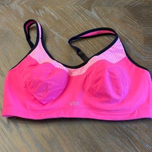Victoria secret sports bra, hot pink with black trim